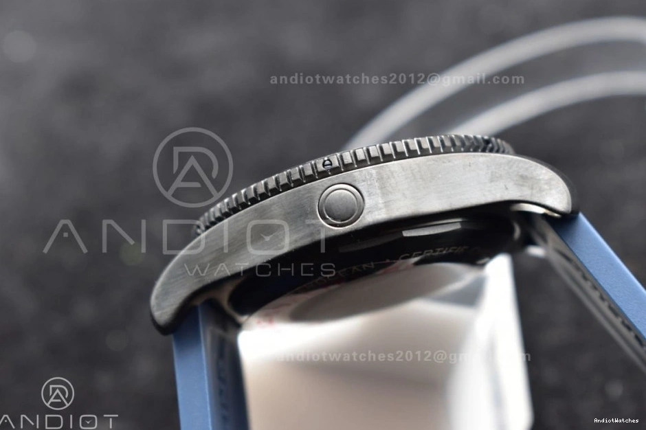 1170 TF Bezel On Best Edition 44 Rubber Strap Lightweight 1:1 A Superocean Black Automatic Black Blue Dial 0104